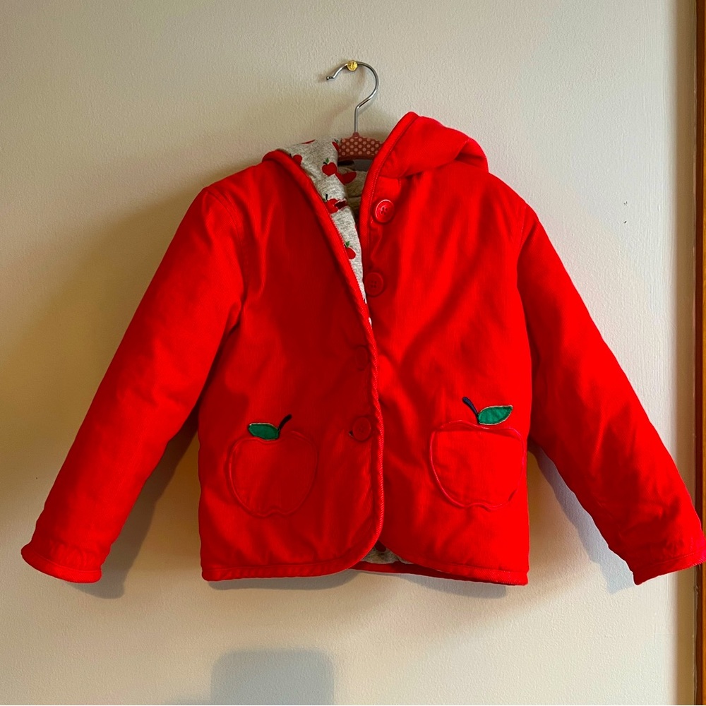 EUC Baby Boden Fall Red Coat
